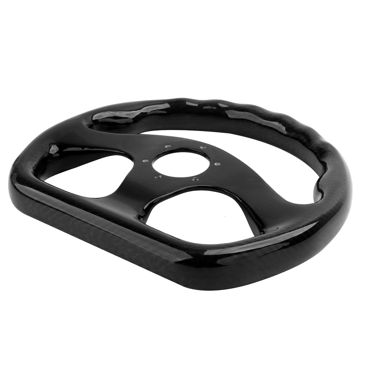 Carbon Fiber Racing Steering Wheel - 320mm Flat Bottom Design, Universal Bolt-On for Sports Cars & Drifting | High-Performance Upgrade for Track & Street Use