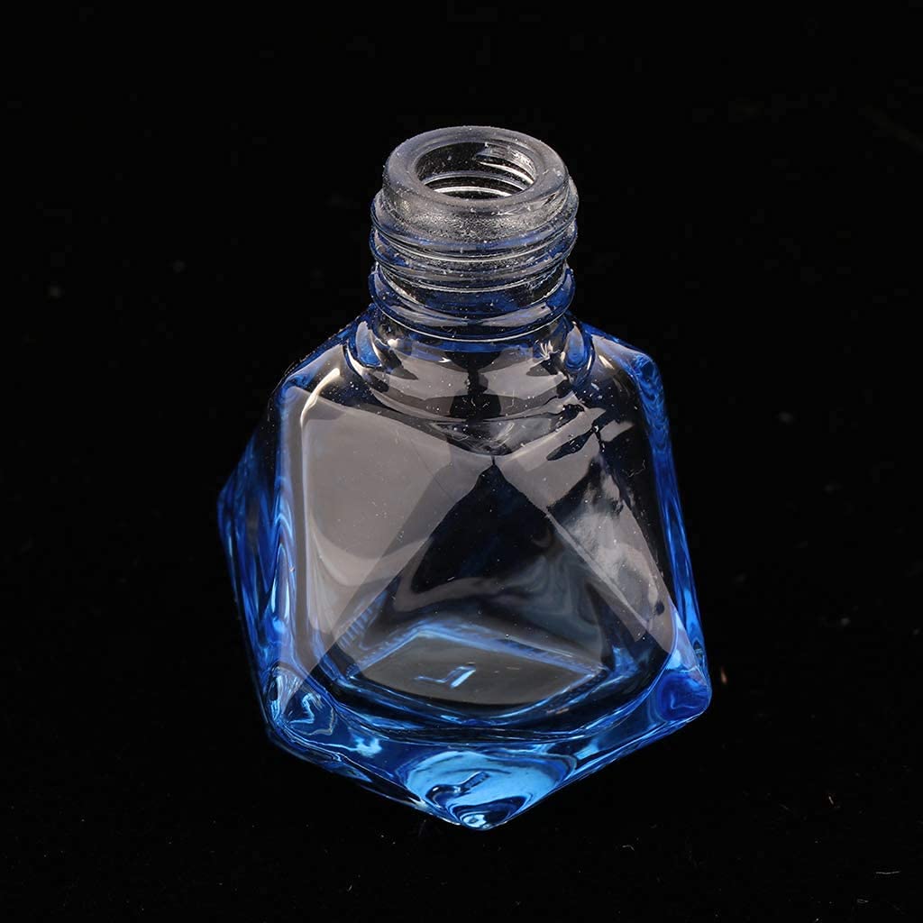 5pcs Refillable Car Hanging Perfume Bottle - Dark Blue Essential Oil Diffuser & Air Freshener Pendant for Long-Lasting Fragrance in Vehicles