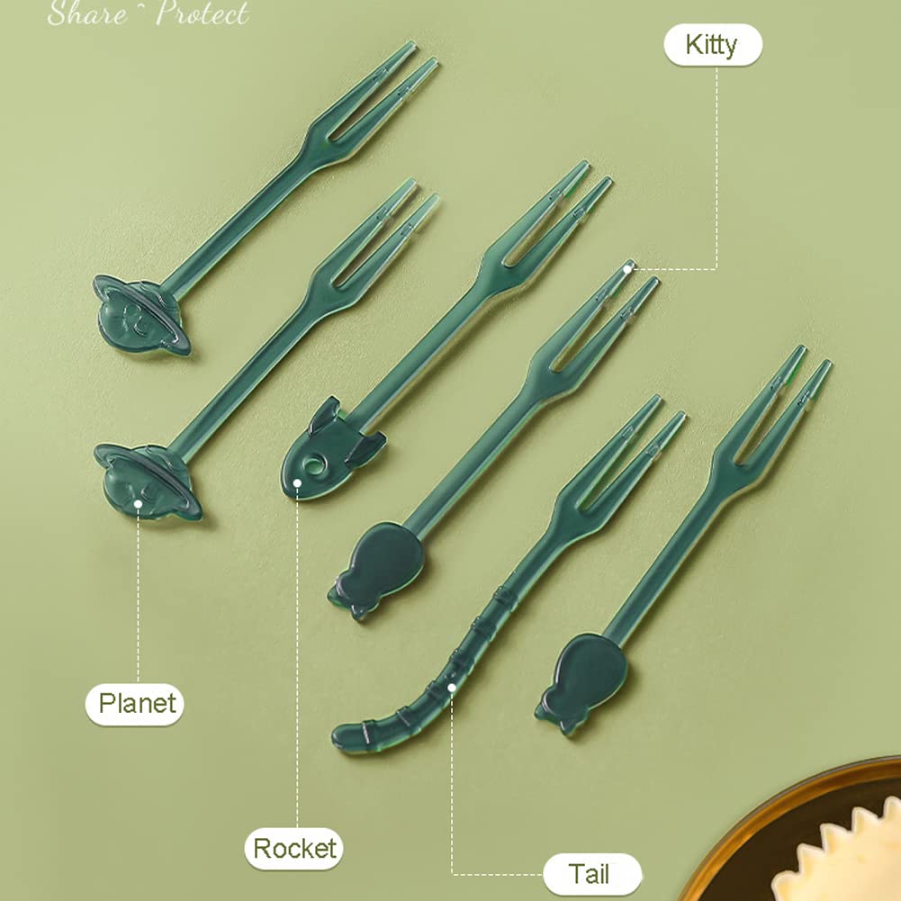36PCS Disposable Plastic Mini Forks - Small Dessert & Appetizer Forks for Fruit, Cake, Cocktails, Party Supplies (Green) | Perfect for Parties, Picnics, Weddings & Catering Events