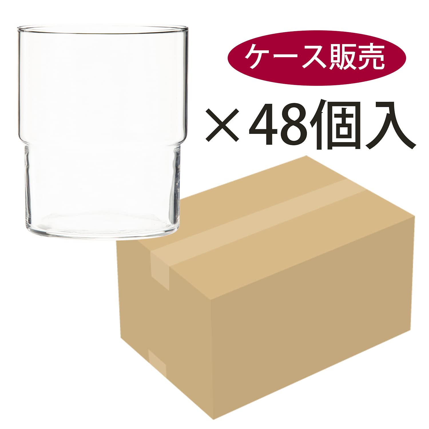 Premium TOYO SASAKI B-21126CS Fino Glass Tumbler Set - 13.4oz (390ml) Dishwasher Safe Japanese Drinking Glasses - Case of 48 - Perfect for Restaurants, Bars, and Home Entertaining