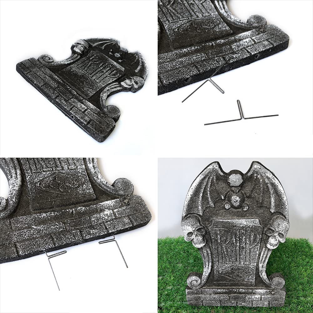 Lightweight Foam Tombstone Halloween Decorations - Spooky Graveyard RIP Tombstones for Outdoor Halloween Party & Yard Décor | Perfect for Haunted House, Trick-or-Treat Displays & Halloween Scenes