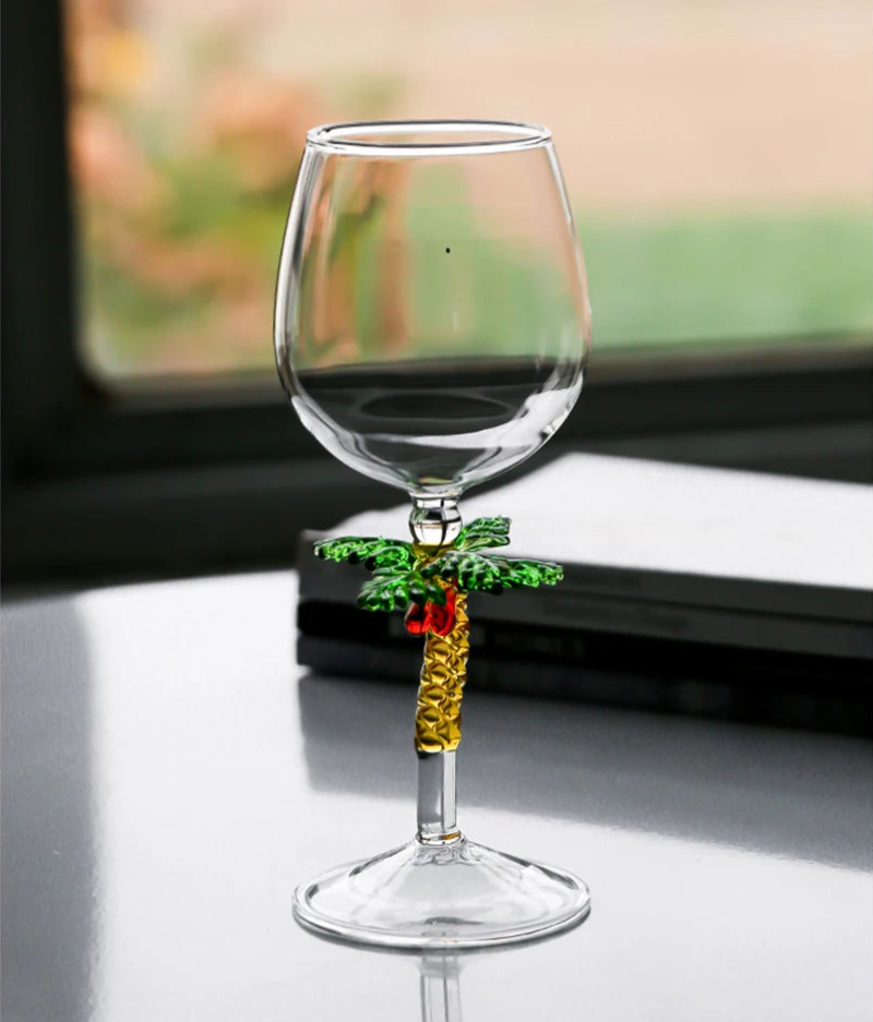Enchanted Garden Wine Glass Set - Elegant Floral Design Stemware for Red & White Wine - Perfect for Weddings, Parties & Romantic Dinners