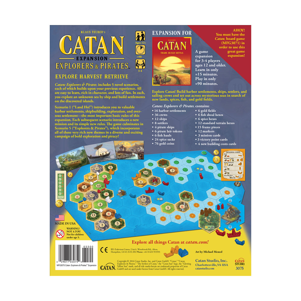 Catan Explorers & Pirates Expansion Board Game - Adventure Strategy Game for Family Game Night, Settlers of Catan Expansion Pack for 3-4 Players