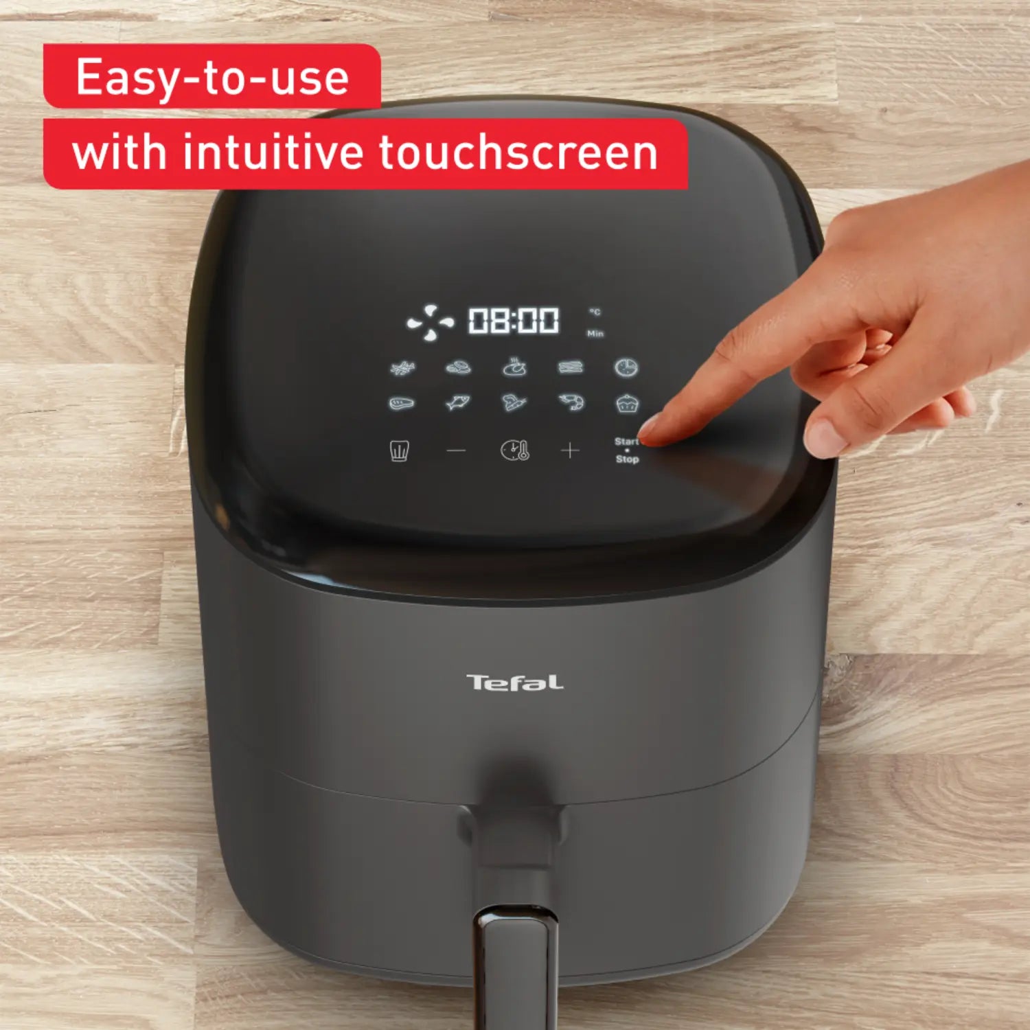 Tefal Easy Fry Max 5L Air Fryer EY245H - Healthy Oil-Free Cooking, Large Capacity, Digital Touchscreen - Perfect for Family Meals, Snacks & Quick Dinners