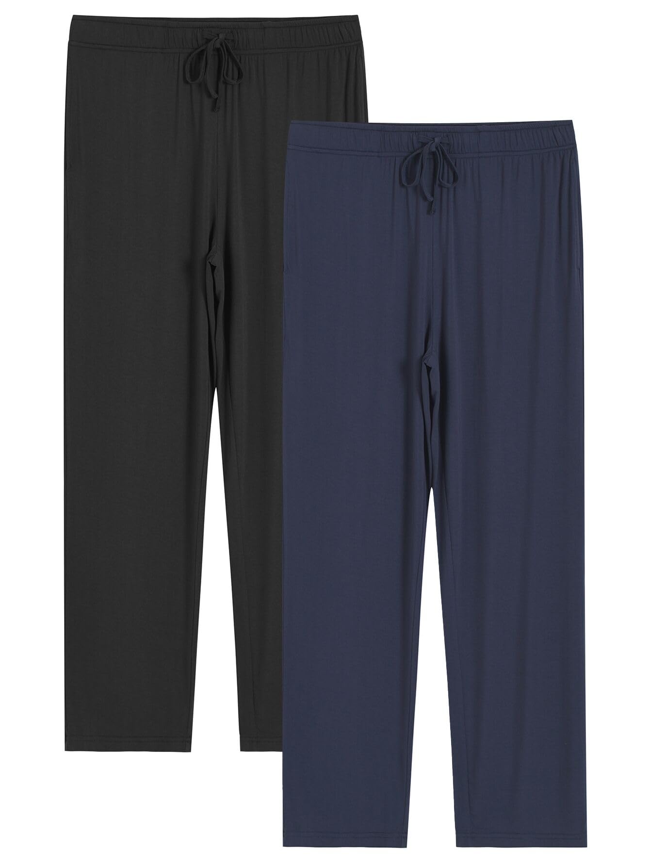 Men's Viscose Pajama Pants - Soft & Breathable Lounge Pants with Pockets for Sleeping, Relaxing at Home or Travel