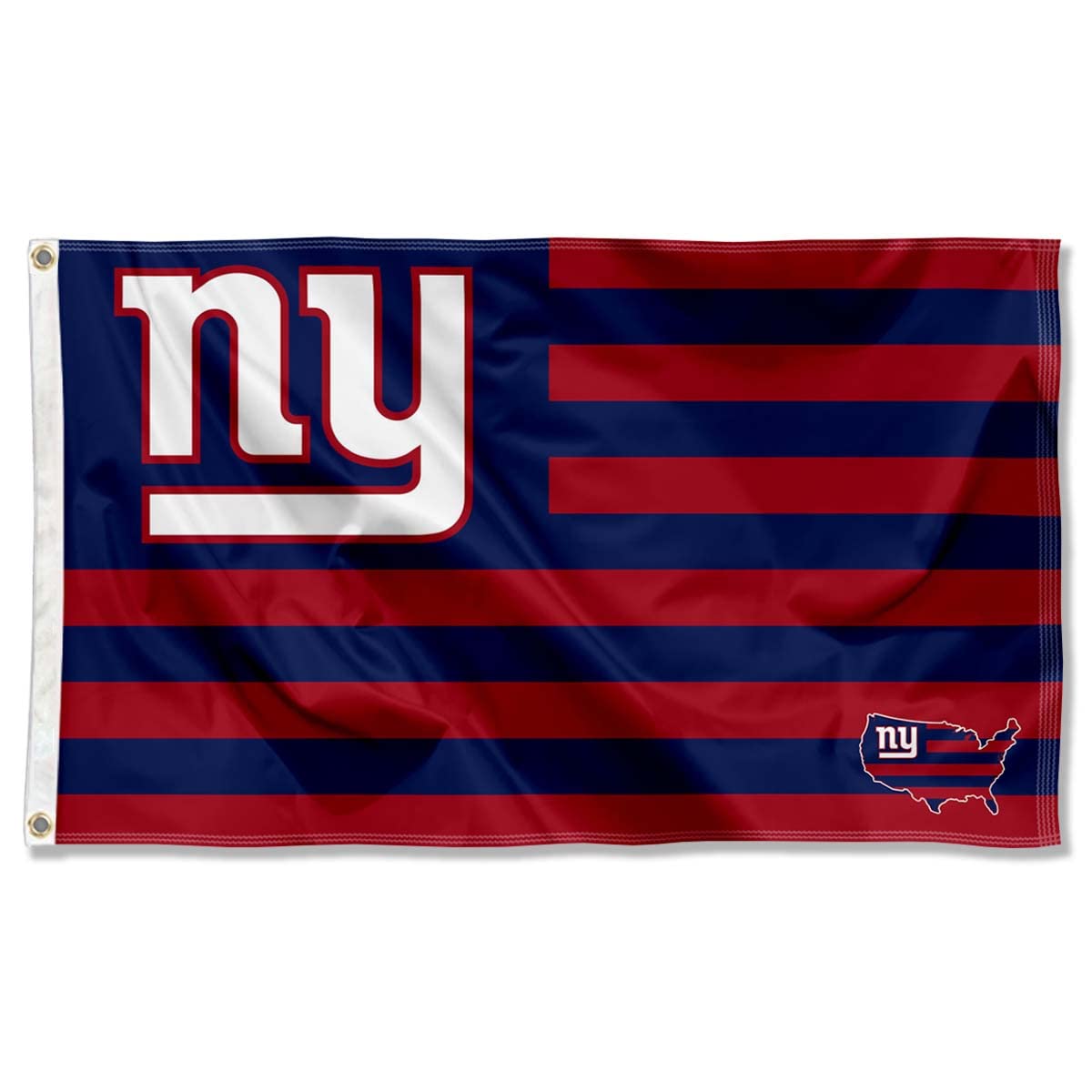 New York Giants 3x5 Feet American Flag with Grommets - Officially Licensed NFL Team Banner for Outdoor & Indoor Decor, Game Day Parties, Tailgating, and Sports Fan Gifts
