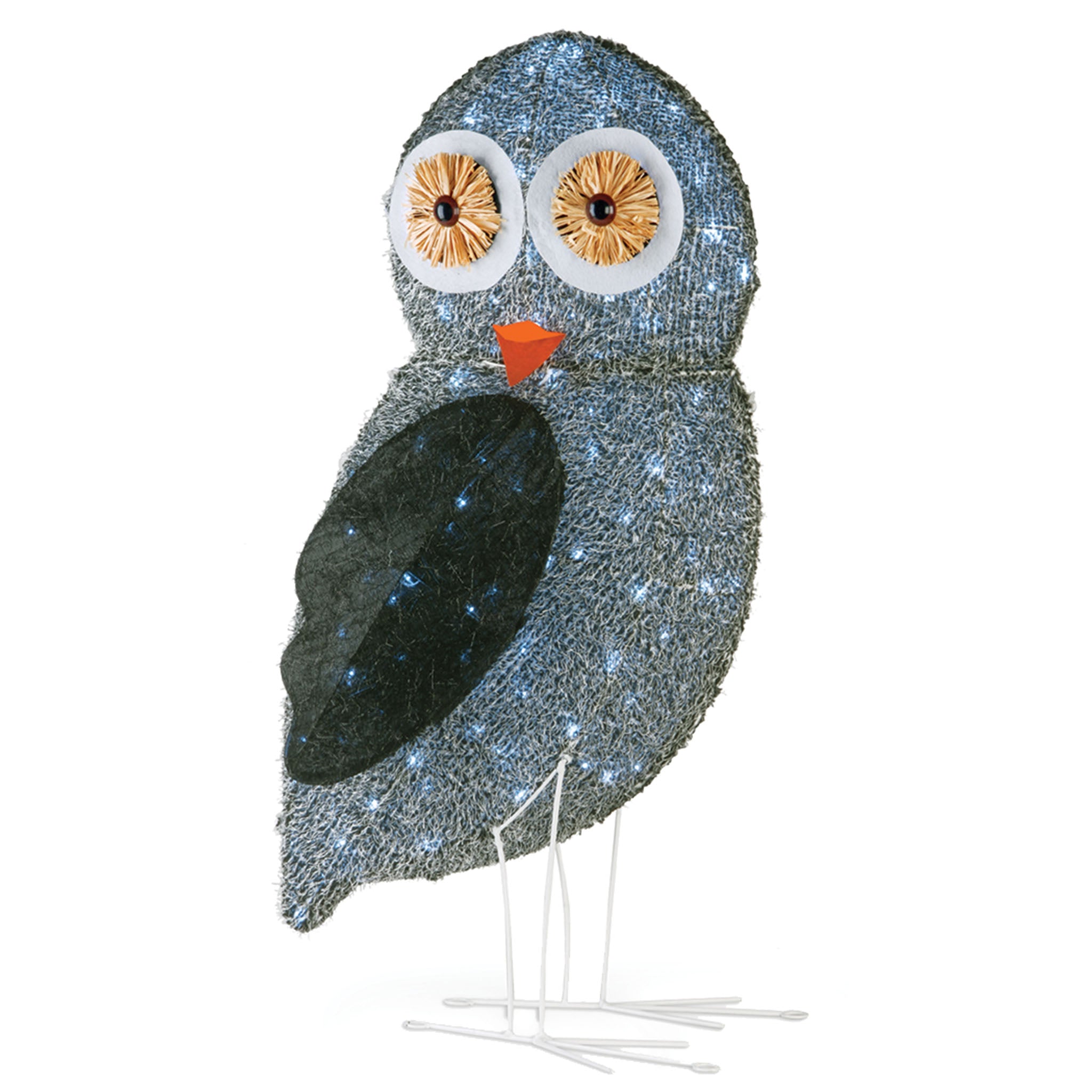 37 Inch Soft Plush Owl with LED Lights - Cozy Home Decor for Bedroom, Nursery, and Living Room