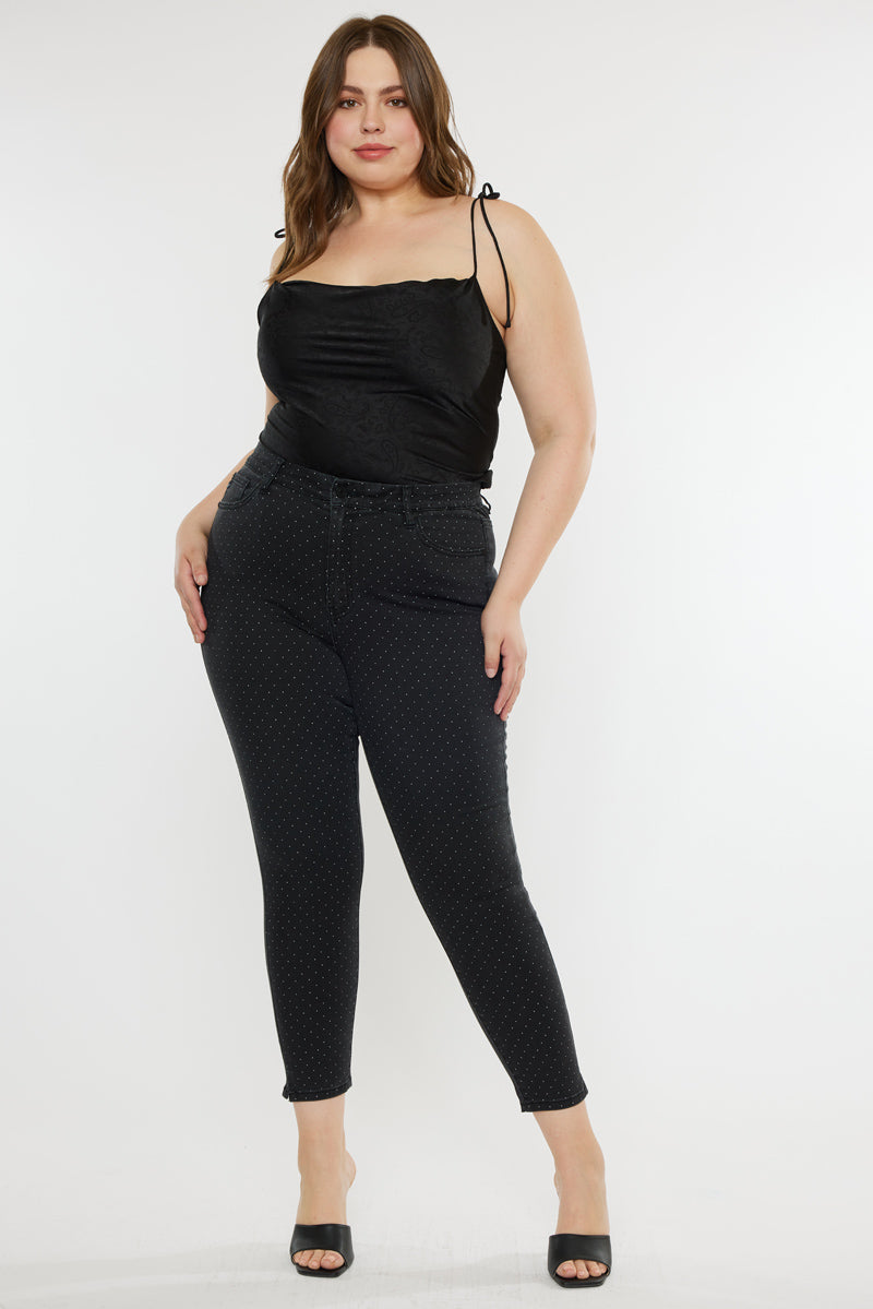 Kathin High Rise Ankle Skinny Jeans for Women - Plus Size Stretch Denim Pants | Perfect for Casual Wear, Office Outfits & Night Out