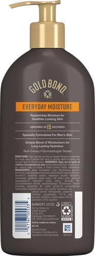 Men's Daily Moisturizing Body & Hand Lotion with Vitamin C - 14.5 oz Hydrating Cream for Dry Skin - Perfect for Gym, Office & Travel Essentials
