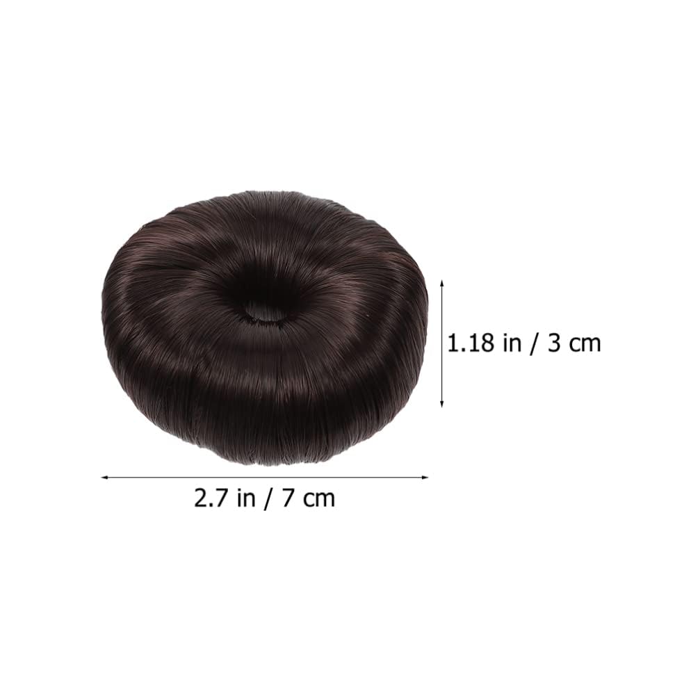 Miss Lirenn® 2-Piece Donut Bun Cushion Set - Wig Winder Hair Bun Maker for Women & Girls - 7cm Black Hair Styling Accessories - Perfect for Updos, Ponytails & Everyday Hairstyles