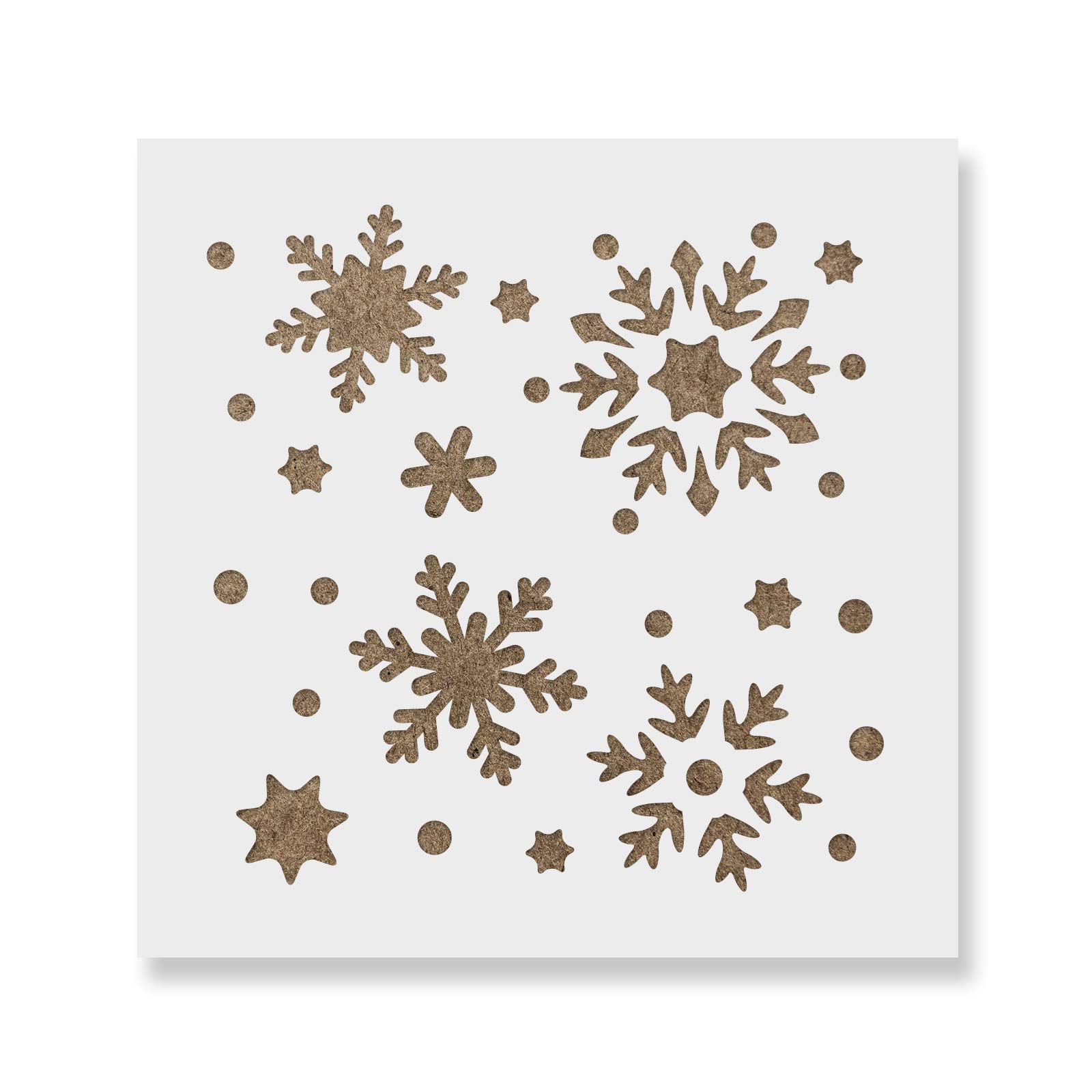 Ivana's Snowflakes Cookie Stencil Template - Reusable & Durable Food Safe Baking Stencils for Cookies, Cakes, Cupcakes (12 x 12 Inch) - Perfect for Holiday Baking, Christmas Decorations & DIY Desserts