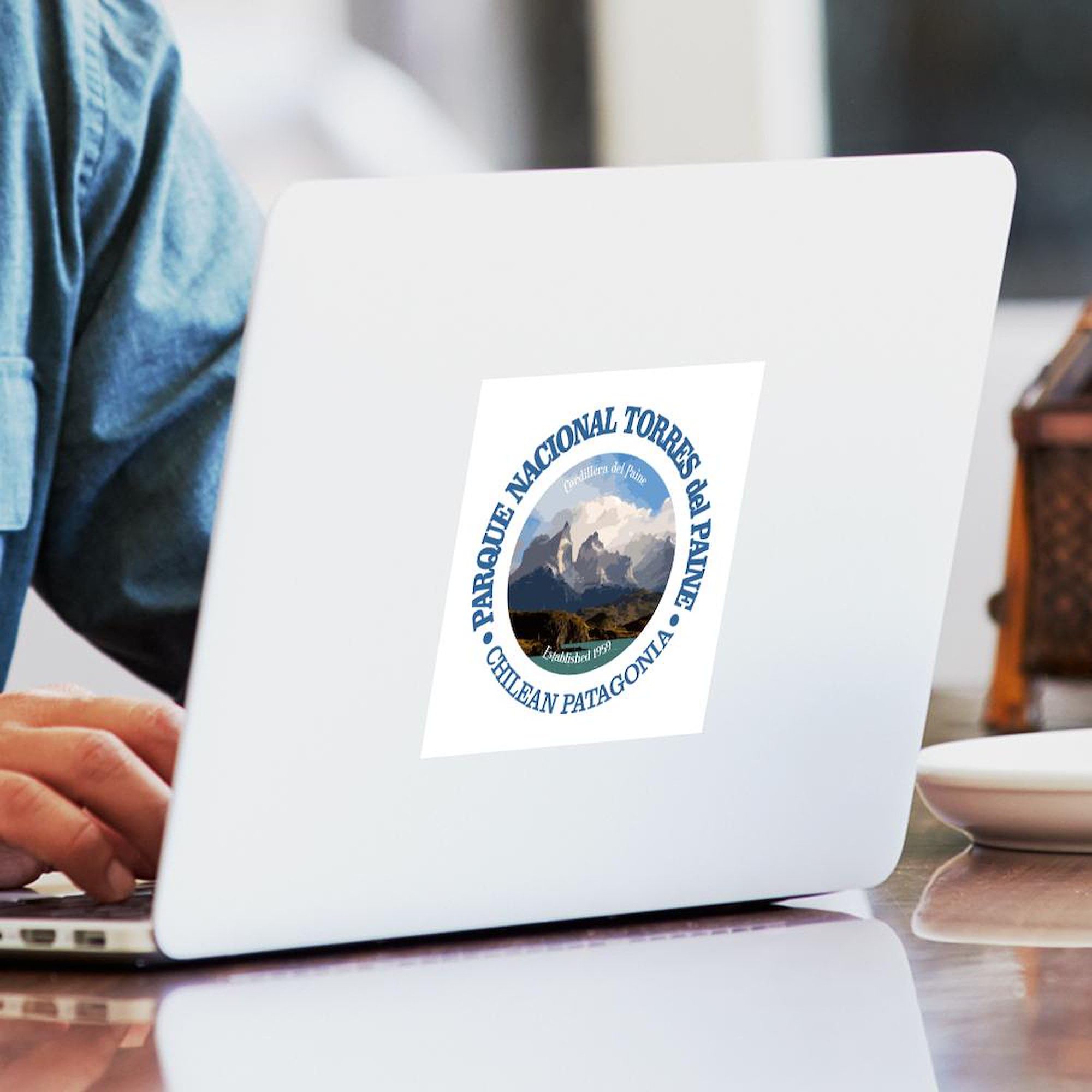 Torres Del Paine National Park Square Bumper Sticker - Waterproof Vinyl Car Decal for Cars, Laptops & Travel Gear | Perfect for Outdoor Enthusiasts & Nature Lovers