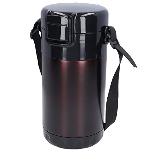 Premium 2.6L Vacuum Insulated Food Container - Stainless Steel Bento Lunch Box for Work, School & Outdoor Picnics | Leakproof & Portable | Prestige Brown | Keep Meals Hot/Cold for Hours
