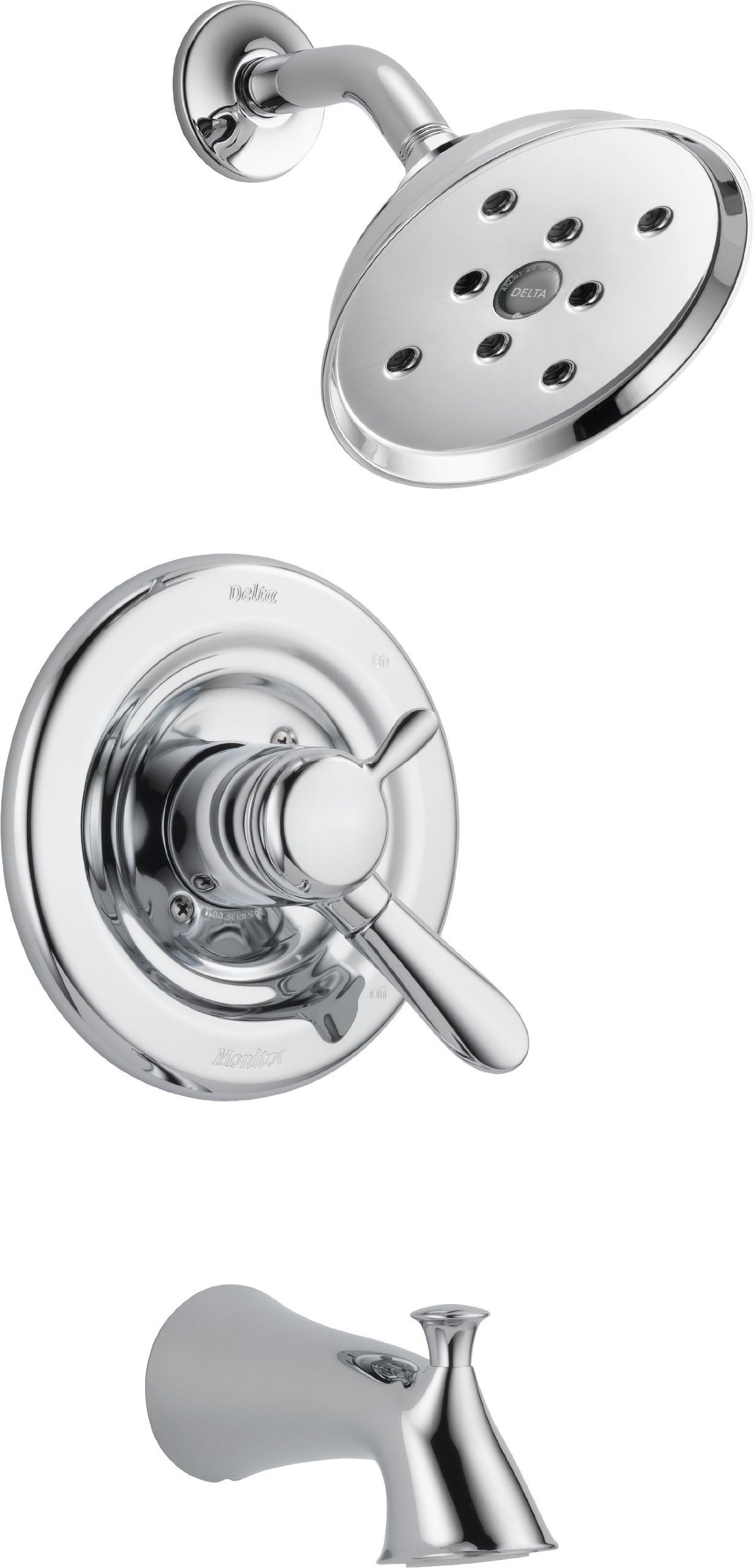 Delta Faucet T17438-H2O Lahara Monitor 17 Series Tub and Shower Trim in Chrome - Perfect for Bathroom Renovation & Modern Home Upgrade