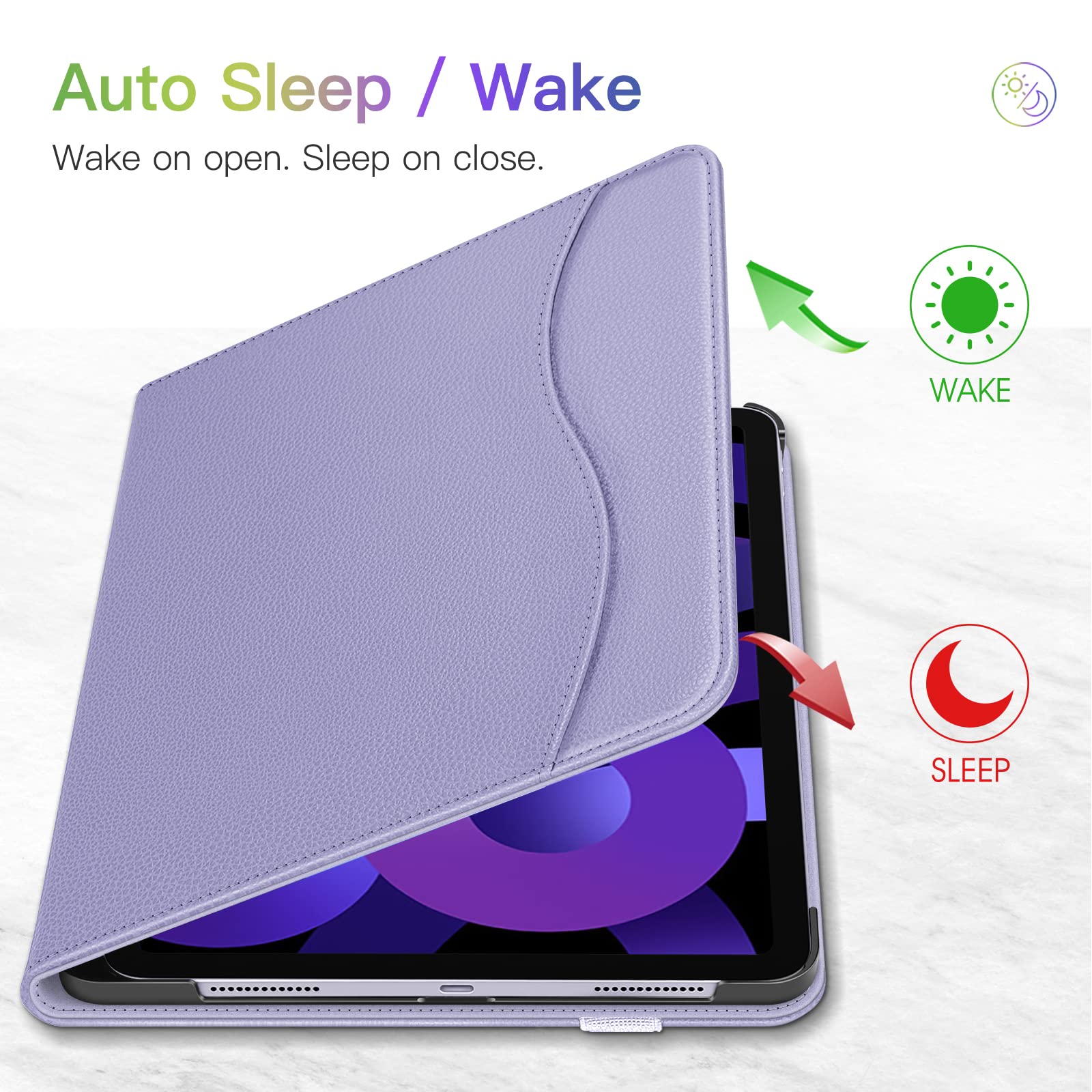 Fintie iPad Air 11-inch M3 (2025) / M2 (2024) Case - Slim Protective Cover with Multi-Angle Stand, Apple Pencil Holder & Storage Pocket for iPad Air 5th/4th Gen 10.9