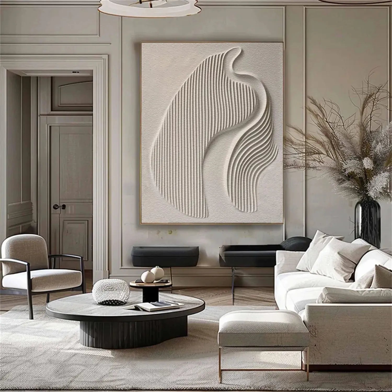 Beige & Brown Abstract Wall Art Print #BB113 - Modern Home Decor for Living Room, Bedroom & Office