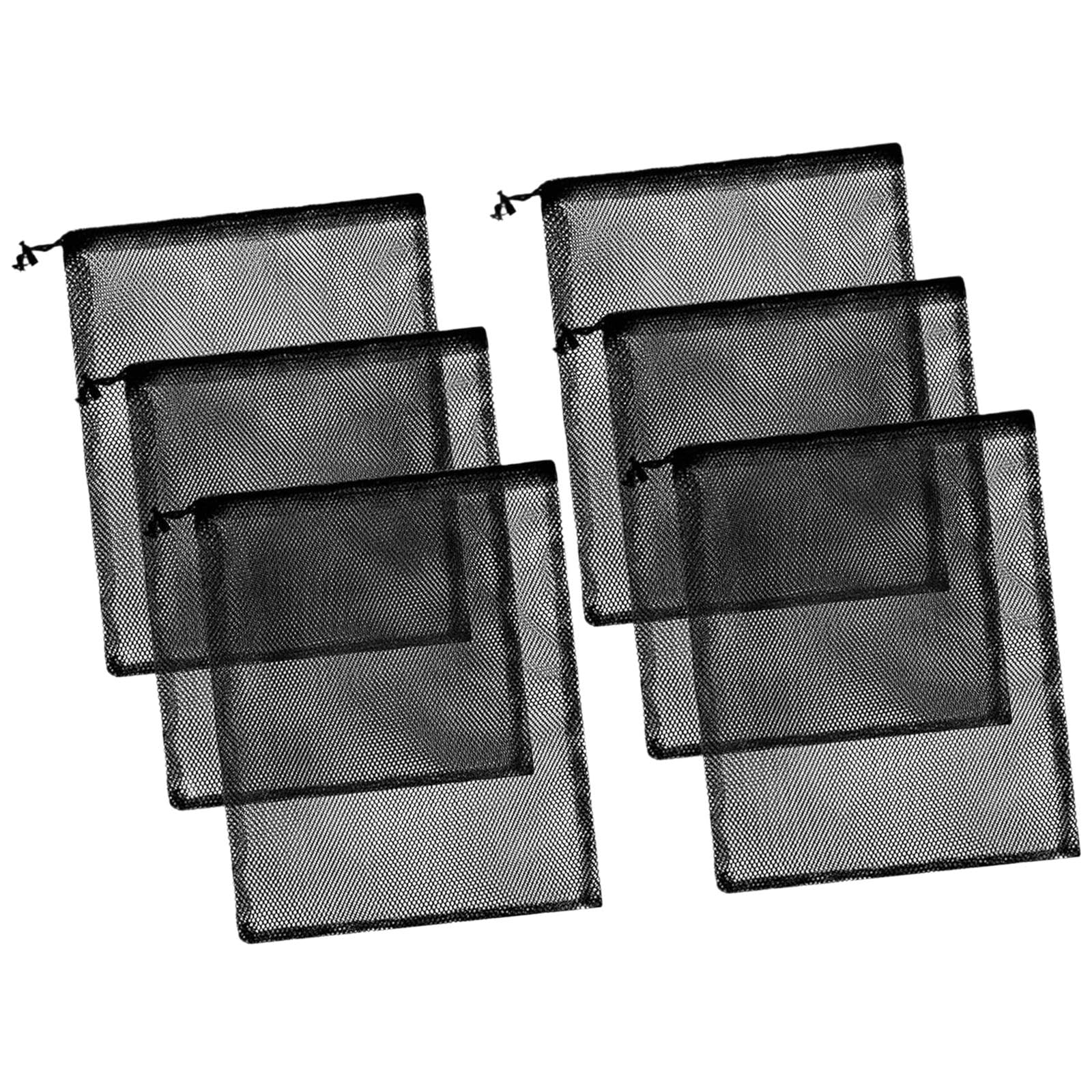 6X Drawstring Mesh Bags for Scalloping & Diving - Lightweight & Durable Sports Collection Bags for Shells, Toys & Travel Accessories | Perfect for Beachcombing, Snorkeling & Outdoor Adventures