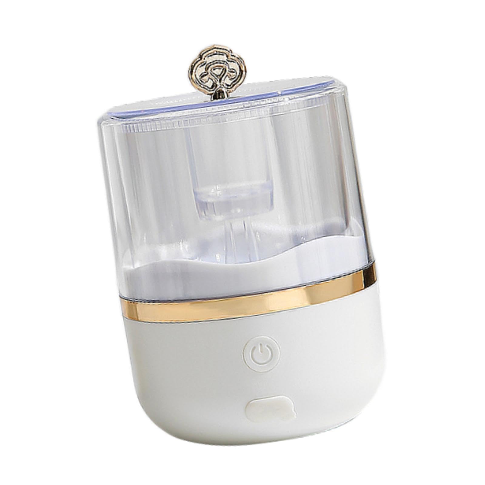Electric Facial Foam Maker Machine - Rechargeable & Adjustable Foam Cleanser Cup for Face Wash | Travel-Friendly Skincare Tool for Daily Use at Home & On The Go (White)