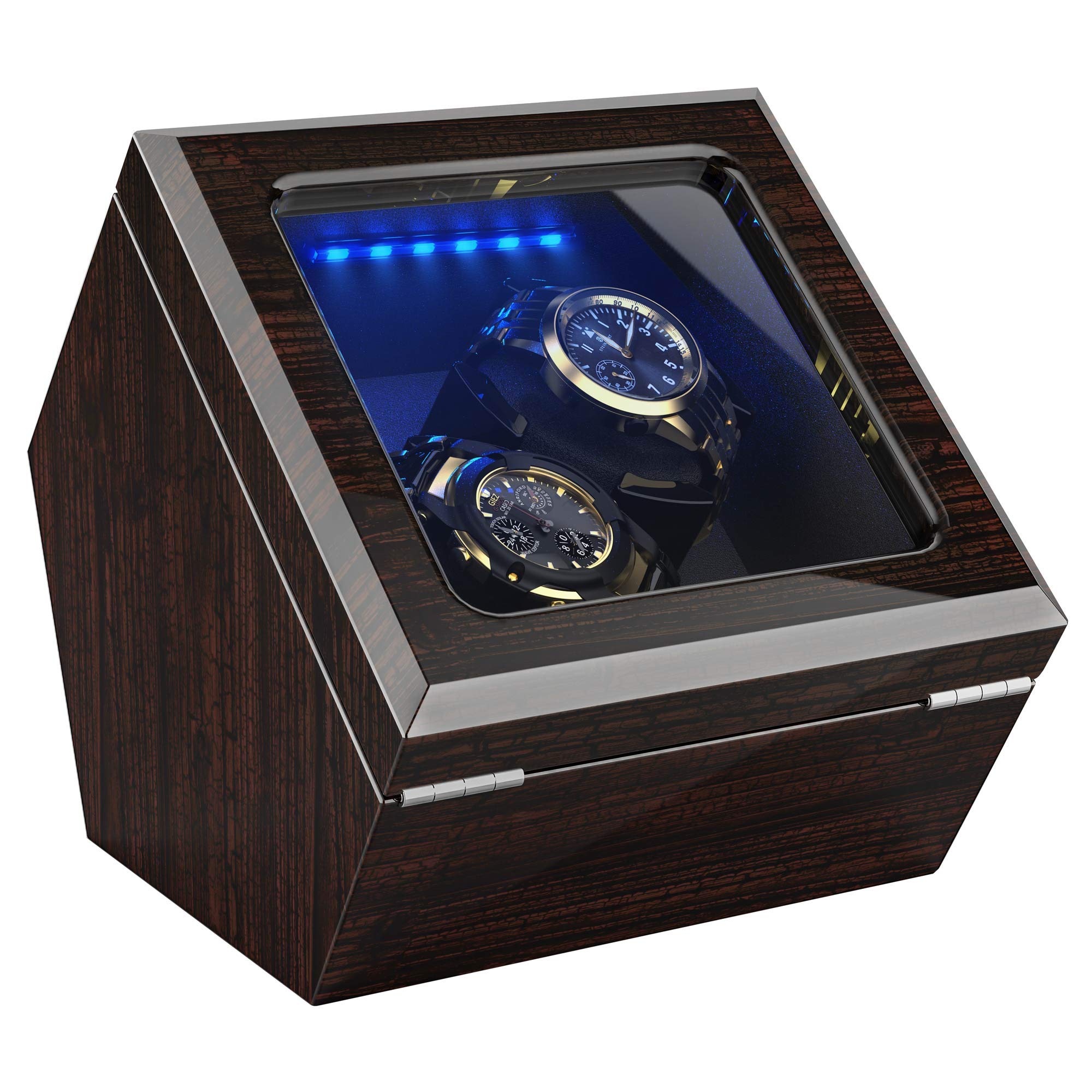 Luxury Watch Winder for Rolex - Quiet Motor, LED Light | Home & Travel Use