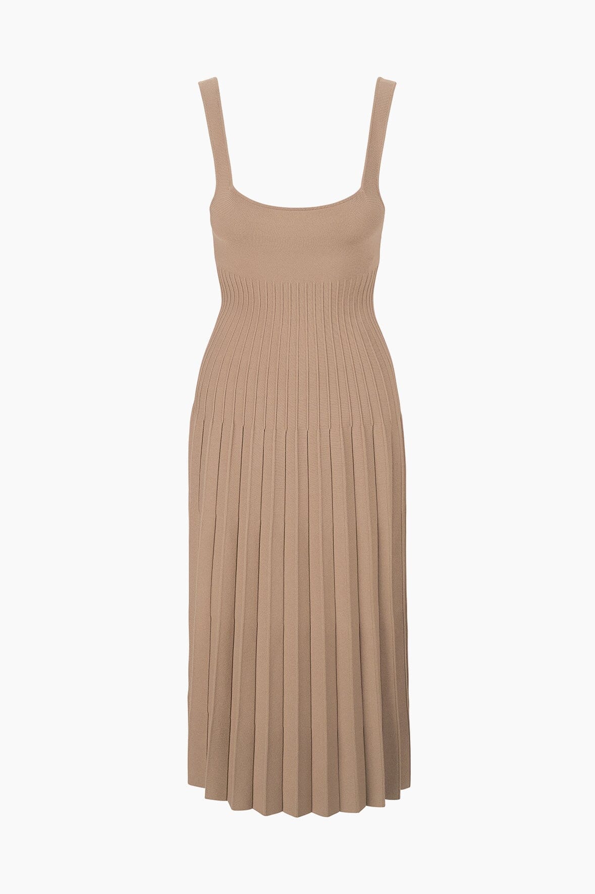 ELLISON DRESS in Taupe - Women's Elegant Midi Dress for Casual Wear, Office & Special Occasions
