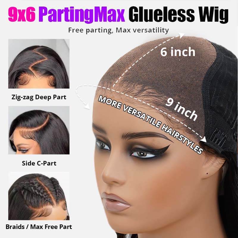 Eullair Body Wave Wigs 9x6 Parting Human Hair Lace Front Wigs - Glueless, Pre Plucked, Pre Cut, No Knots - Natural Look for Women | Perfect for Daily Wear, Parties & Special Occasions