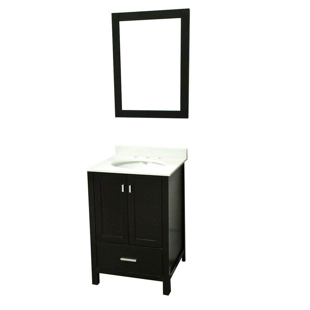 Elegant White Marble Vanity Set with Basin - 24