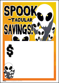100-Pack Halloween Sale Tags - Spooktacular Savings for Retail Stores & Seasonal Discounts