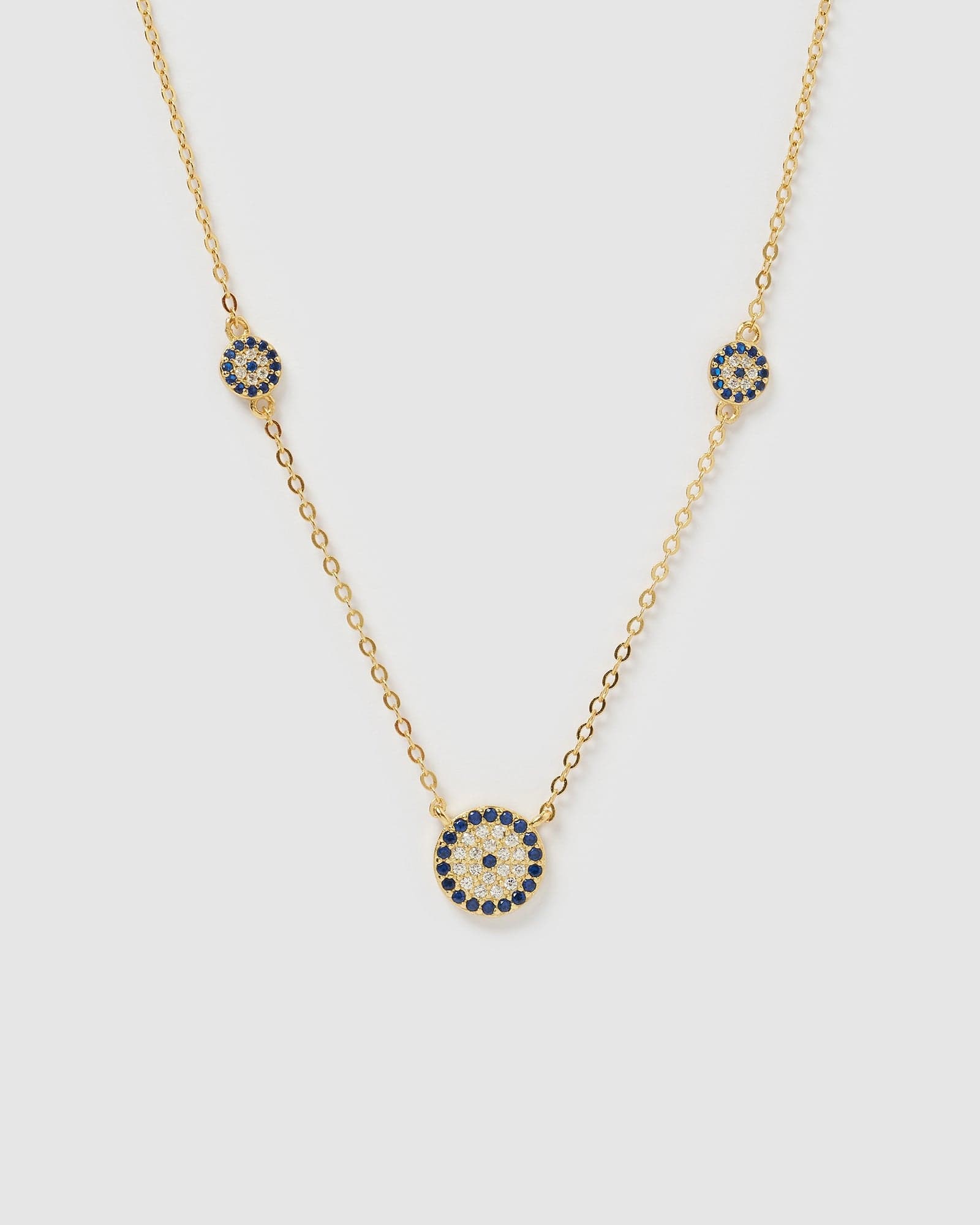 Izoa Dahota Gold Eye Pendant Necklace - Elegant Jewelry for Women, Perfect Gift for Valentine's Day, Birthday & Special Occasions