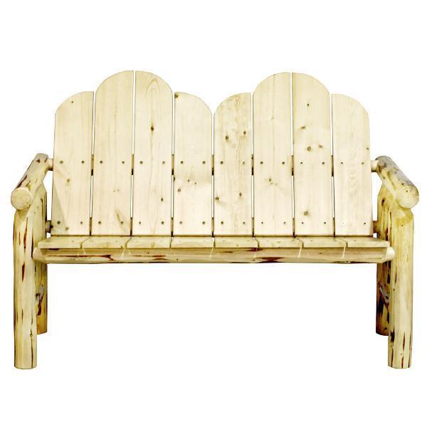 Montana Woodworks Glacier Country Solid Wood Deck Bench - Outdoor Patio Garden Seating for Backyard, Porch, and Poolside Relaxation