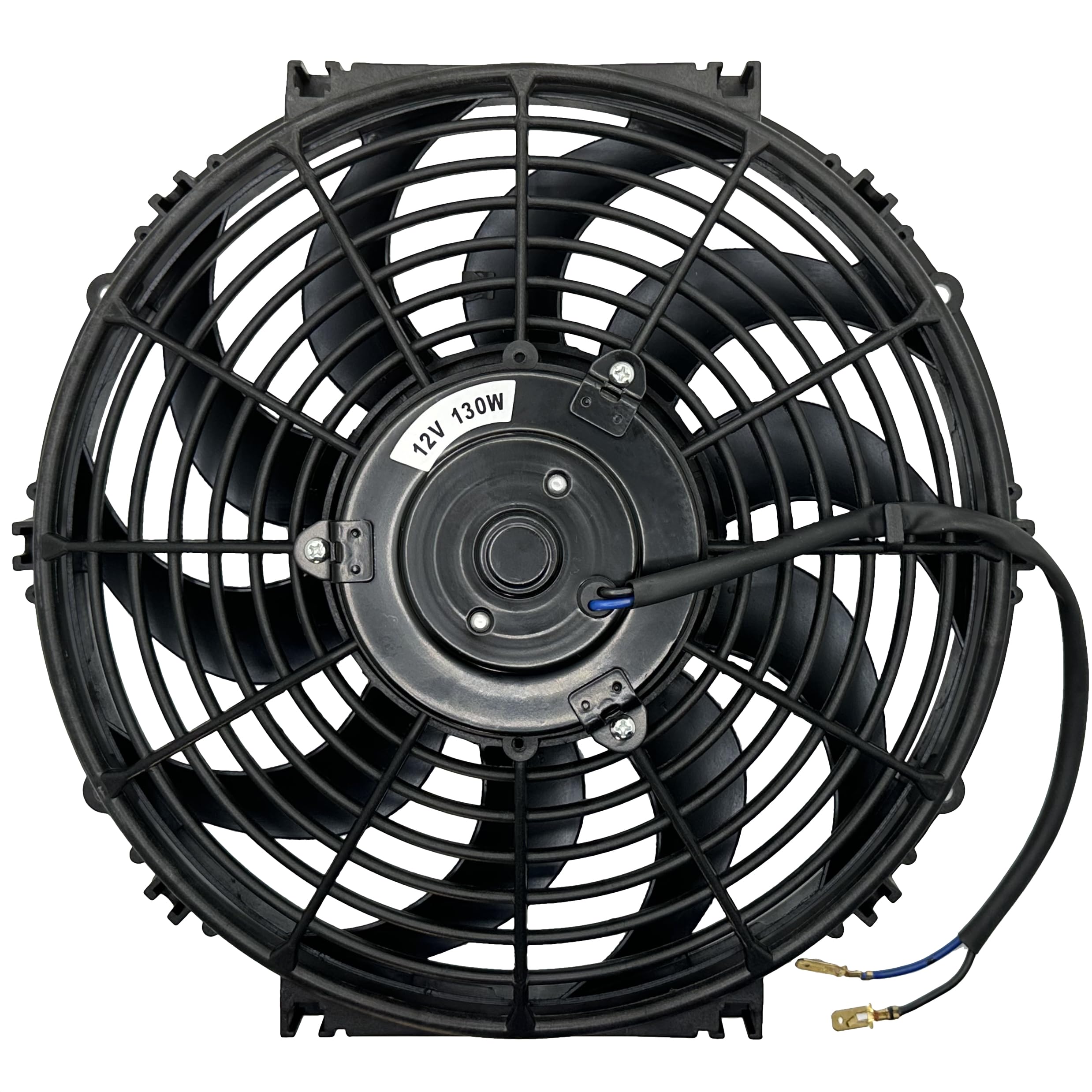 12-13 Inch Dual Electric Radiator Fan with 130W Reversible Motor - 3/8 Inch NPT Probe & 180°F Thermostat Switch - Complete Wiring Kit for Car Cooling System, HVAC, and Industrial Applications