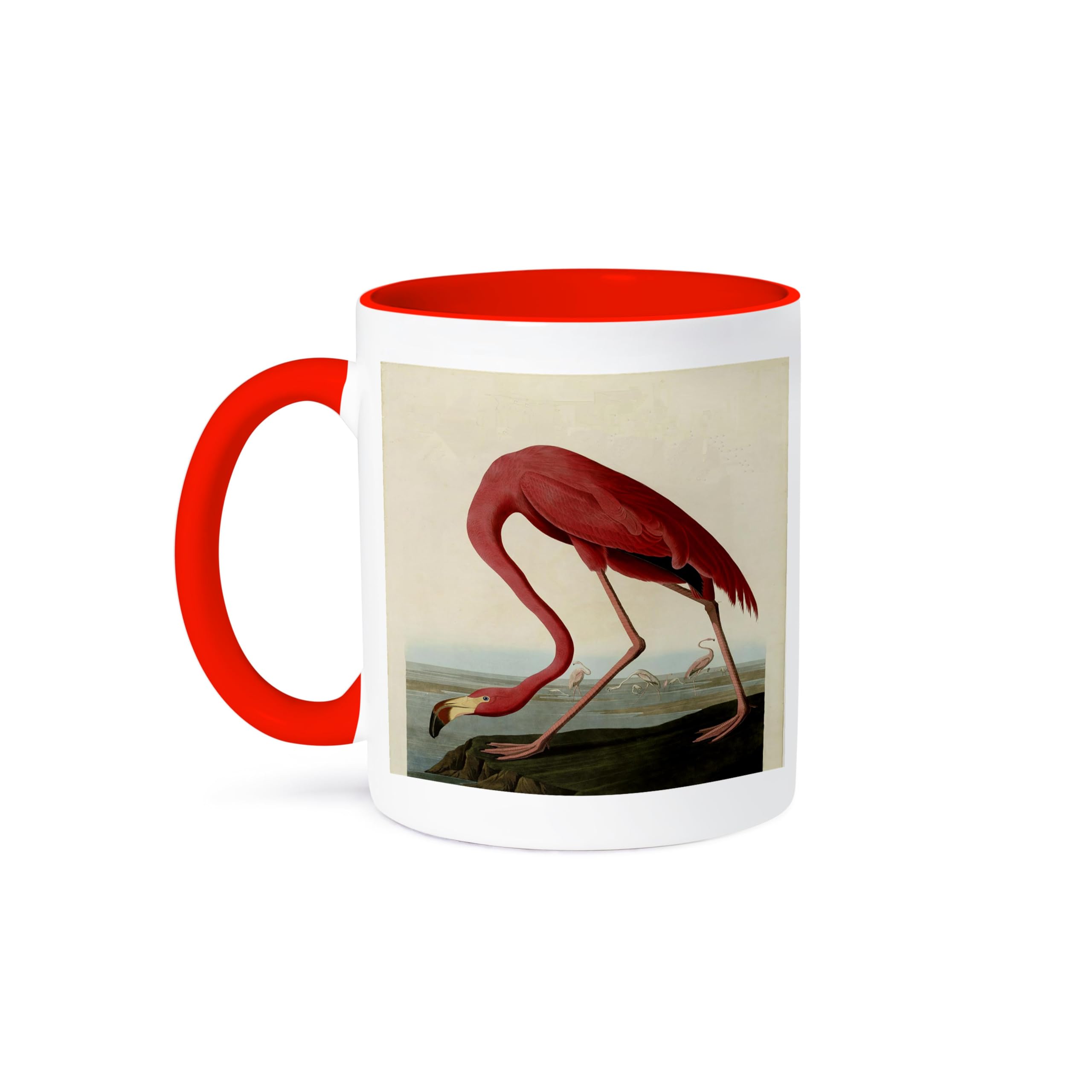 15oz Vintage Pink Flamingo Coffee Mug - Funny Ceramic Cup with Bird Design - Perfect Gift for Coffee Lovers & Office Use