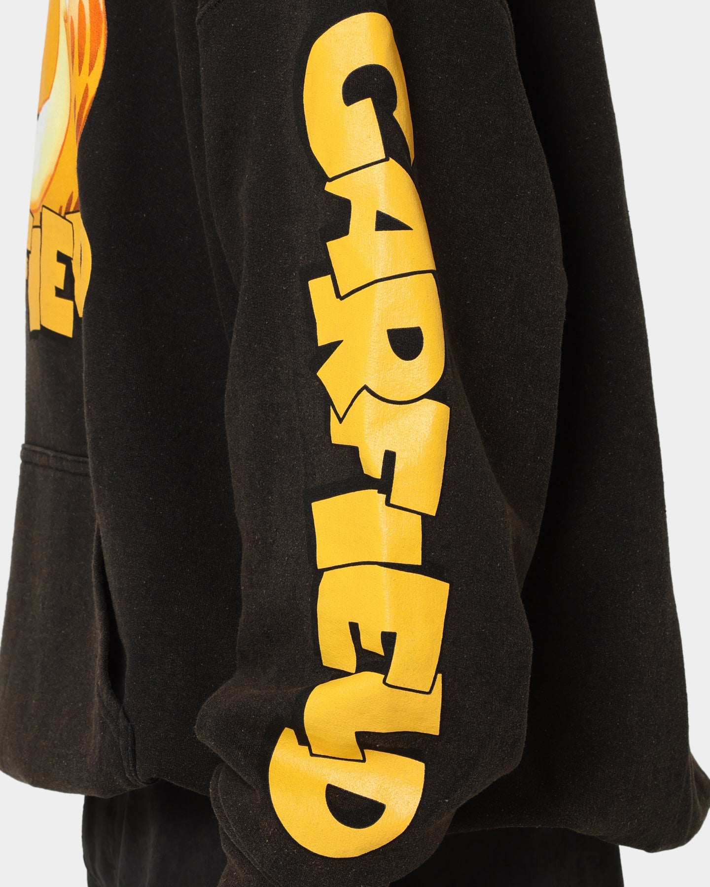 Vintage Garfield Hoodie - Black Wash Retro Graphic Sweatshirt for Men & Women | American Thrift Style | Perfect for Casual Wear, Cosplay & 90s Nostalgia Fashion