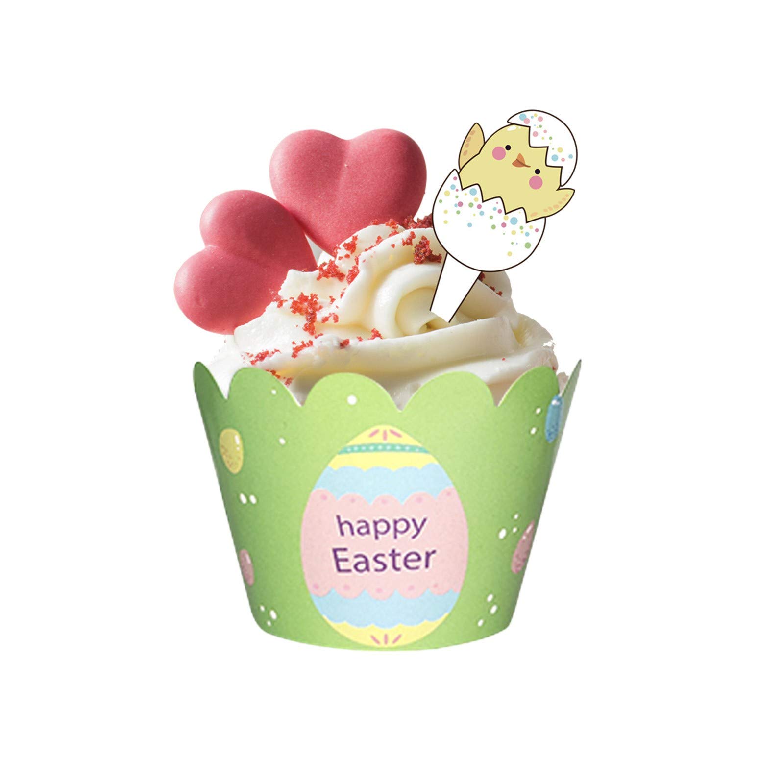 Easter Bunny Cupcake Liners & Toppers Kit - Baking Decorations for Birthday Party, Girls 10+ | Kitchen, Dining & Bar Cake Decor Supplies | Perfect for Easter Celebrations, Baby Showers & DIY Baking Projects