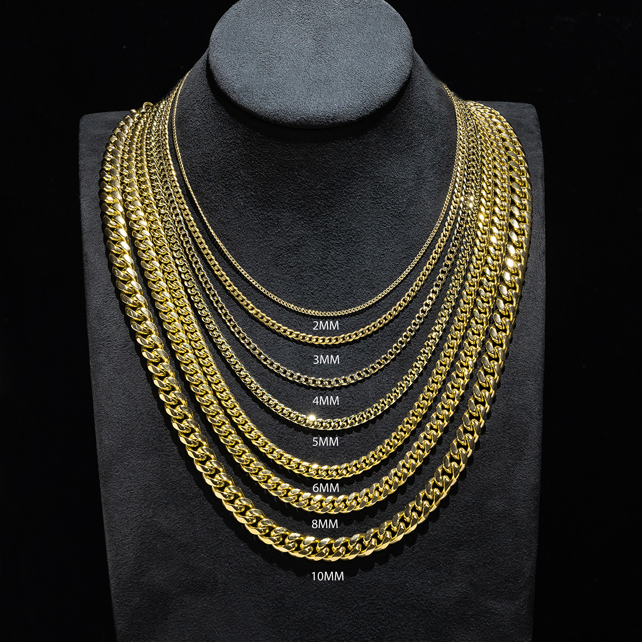14K Solid Yellow Gold Men's Cuban Link Chain 14mm - Stylish Necklace for Casual & Formal Wear