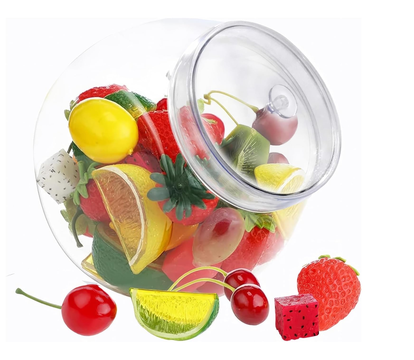 Amscan 80 oz Plastic Jar Containers with Lids (Pack of 6) - Bulk Candy Storage Jars for Treats, Cookies & Snacks - Perfect for Wedding Favors, Anniversary Celebrations & Party Decorations