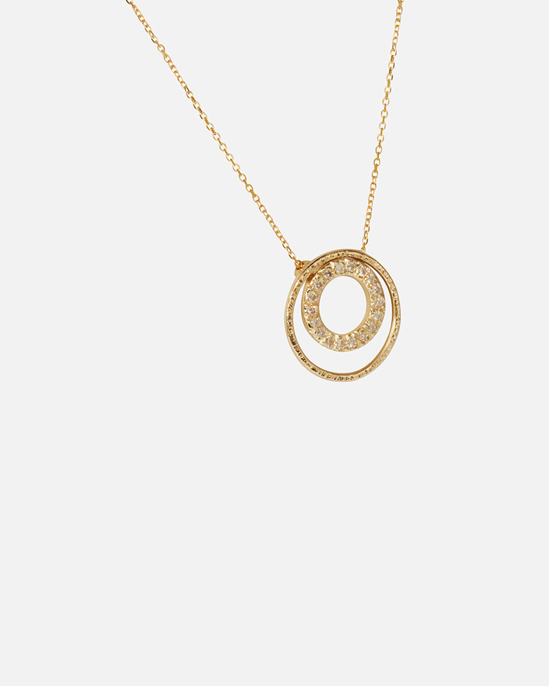 Double Circle Necklace for Women - Elegant Layered Gold & Silver Necklace Jewelry - Perfect for Everyday Wear, Date Night & Gift Giving