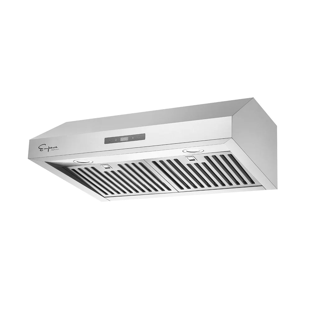 Empava 30-Inch Under Cabinet Range Hood - 400 CFM Ducted Stainless Steel Kitchen Vent with Touch Control & Washable Filters - Perfect for Modern Home Cooking & Smoke Removal