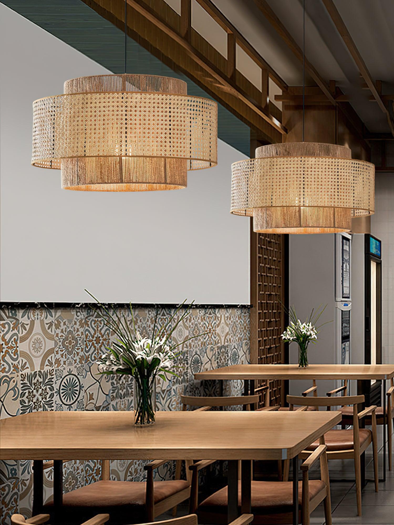 Modern Concentric Pendant Light Fixture - Sleek Minimalist Design for Kitchen Island, Dining Room & Bedroom Lighting - Dimmable LED Hanging Lamp for Home Decor