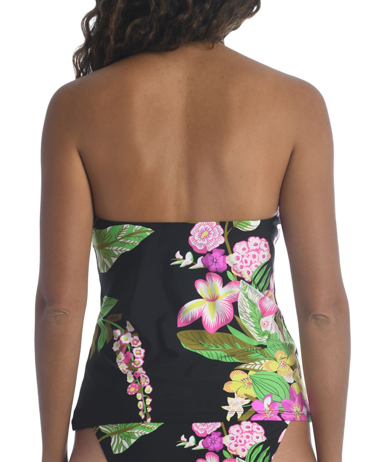 Trina Turk Women's Halter Bandeau Tankini Swimsuit Top - Stylish Swimwear for Pool, Beach & Vacation | UPF 50+ Sun Protection