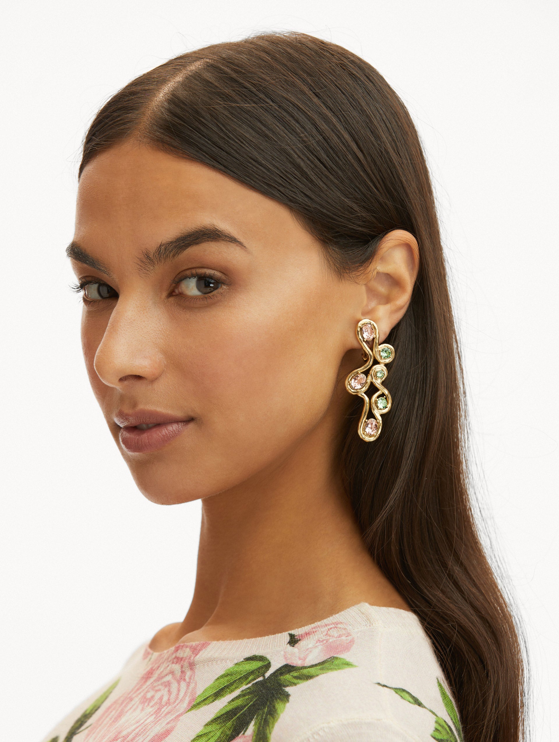 Sparkling Crystal Wrap Clip-On Earrings for Women - Elegant Non-Pierced Ear Jewelry for Parties, Weddings & Special Occasions