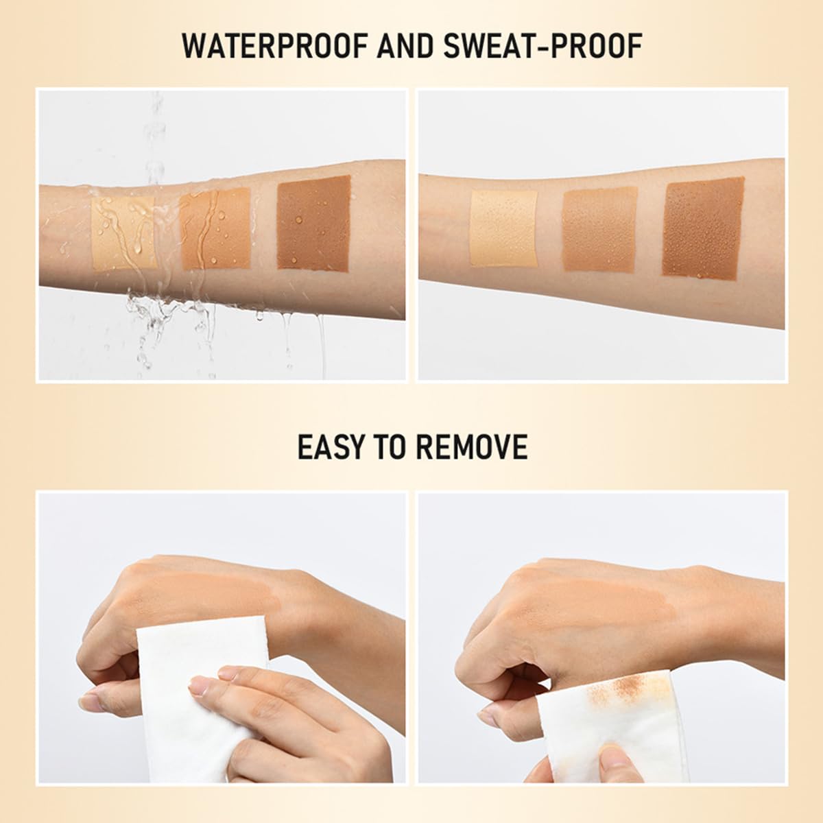 Waterproof Leg Makeup for Women - 4 Fl Oz Long Lasting No Transfer Leg Vein & Scar Cover Up Foundation, Body Concealer Lotion (Brown) - Perfect for Daily Wear, Special Occasions & Covering Imperfections