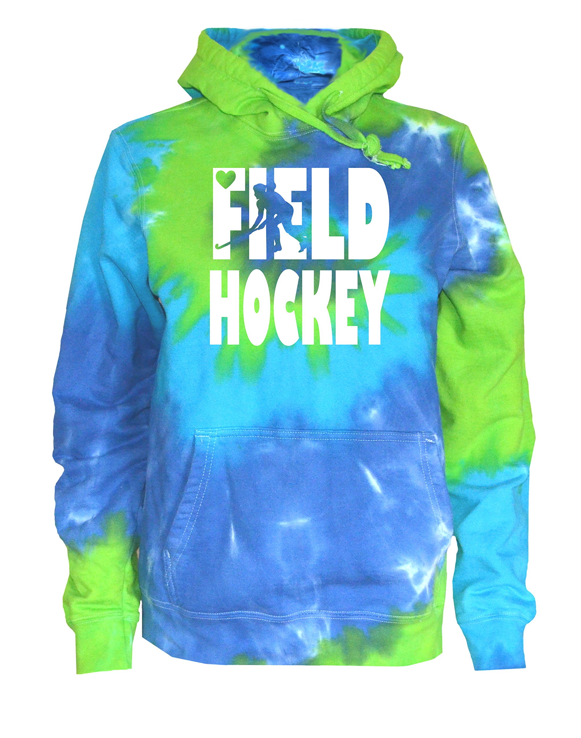 Tie Dye Field Hockey Sweatshirt with Stacked White Logo - Comfortable & Stylish Sports Apparel for Players and Fans - Perfect for Games, Practice, and Casual Wear