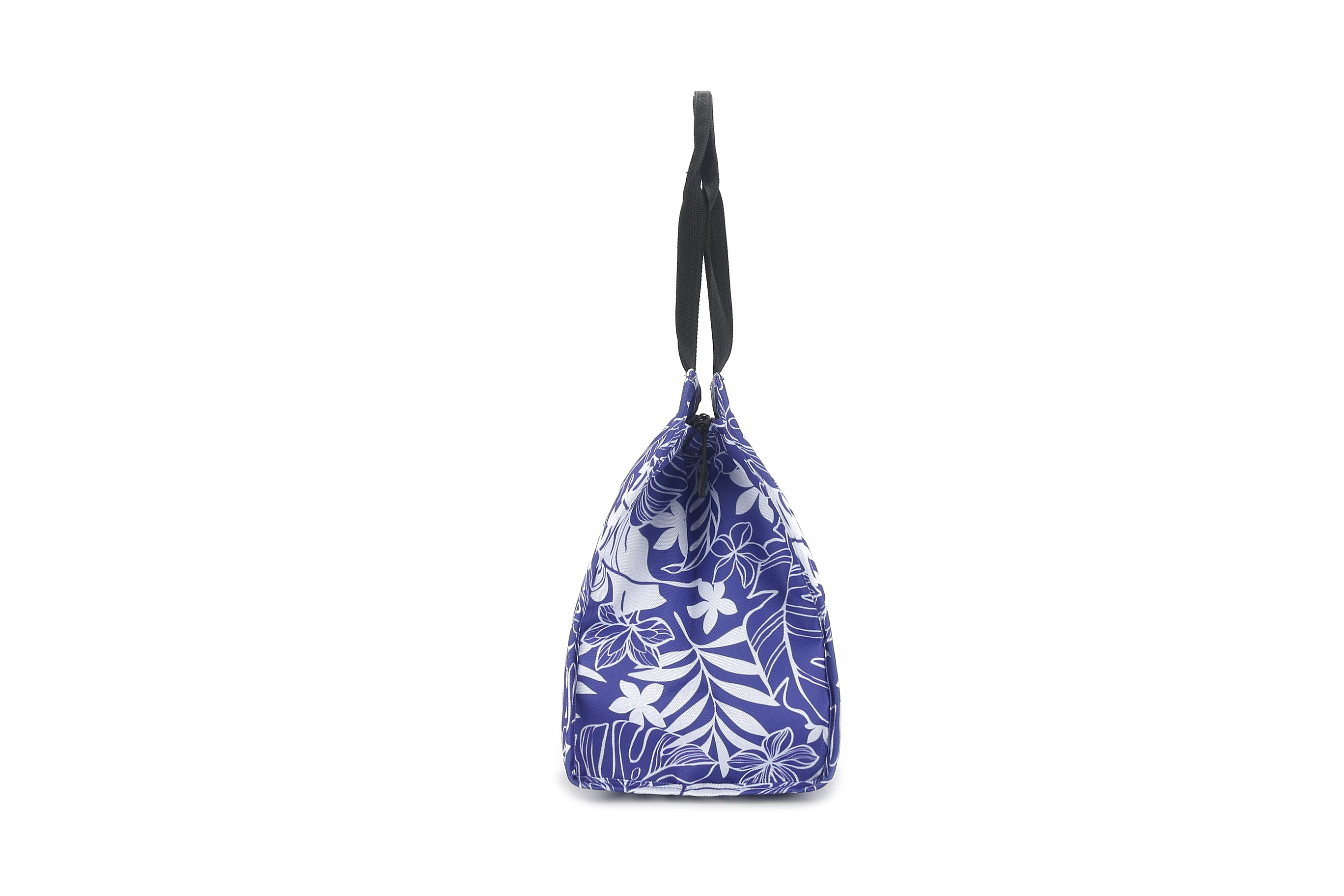 Insulated Lunch Bag Small - Monstera Plumeria Purple Design, Leakproof & Durable for Work, School, Picnics & Outdoor Activities