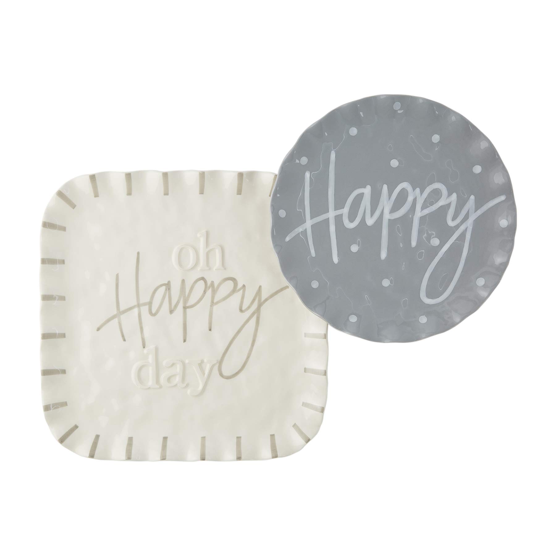 Happy Ruffle Tray Set - Elegant Serving for Parties & Home Decor