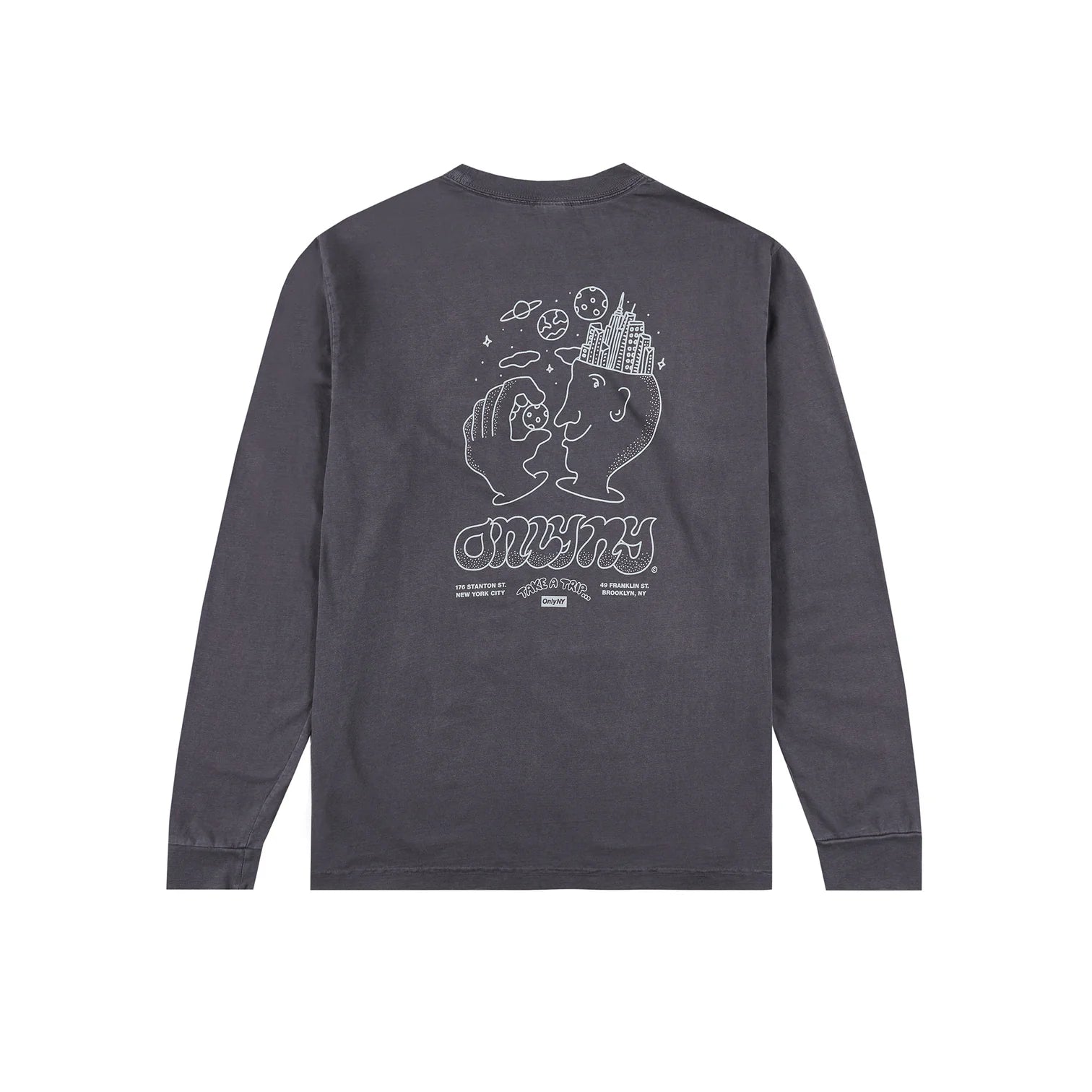 Only NY Astral Trip Vintage Black Long Sleeve T-Shirt | Retro Graphic Tee for Men & Women | Casual Streetwear, Music Festivals & Everyday Wear