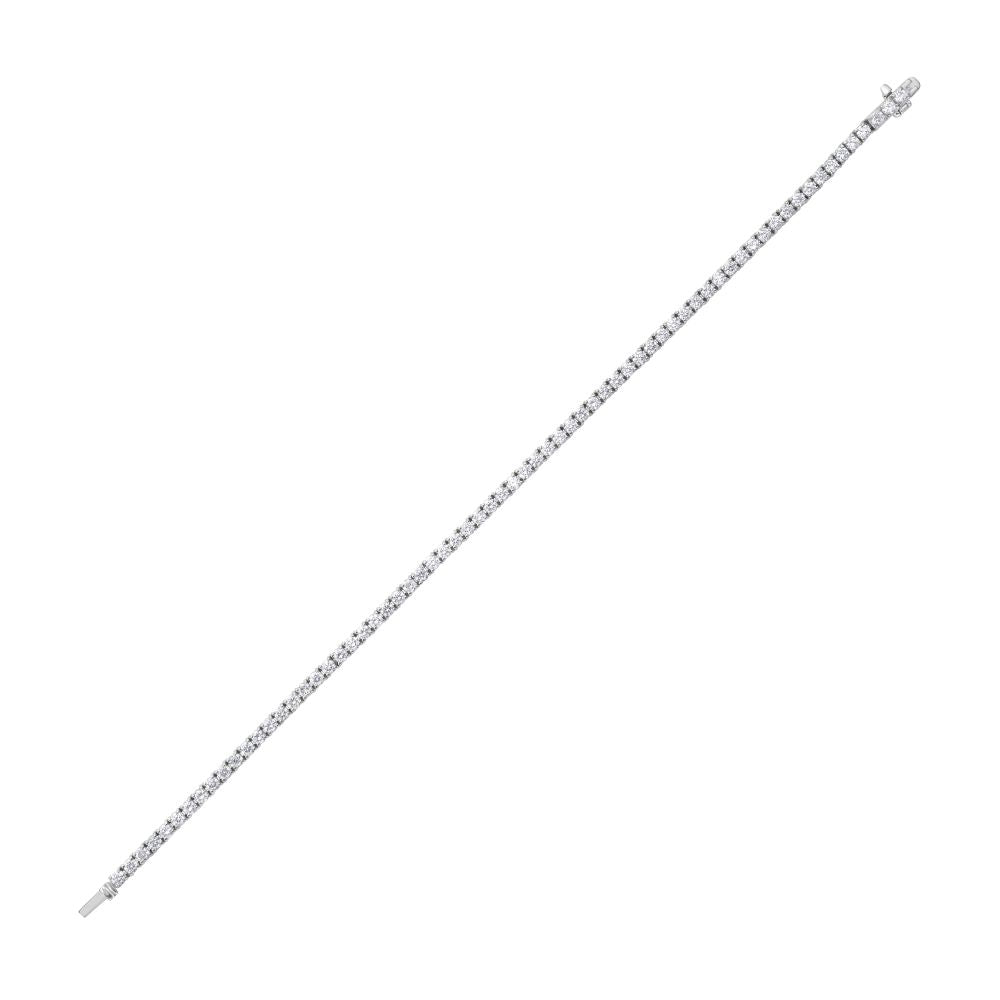 Lab Grown Diamond Tennis Bracelet - 5.00 Carat, 3.00mm Round Stones, 4 Prong Setting in 14K White/Yellow/Rose Gold - Elegant Jewelry Gift for Women, Perfect for Weddings, Anniversaries & Special Occasions