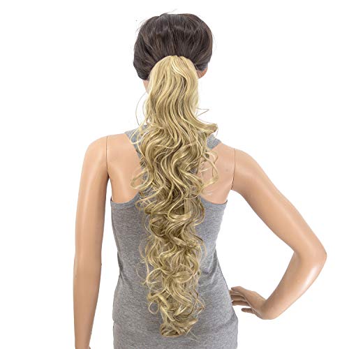 Dark Honey Blonde/Bleach Blonde Highlights-16H613#