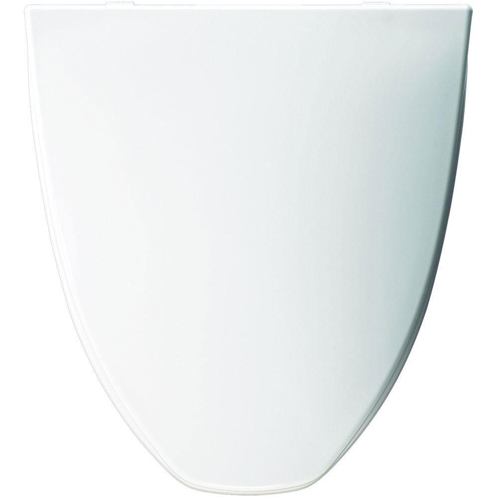 Bemis Church Elongated Closed Front Toilet Seat in White 119404 - Durable & Comfortable Toilet Seat for Home, Office & Commercial Use