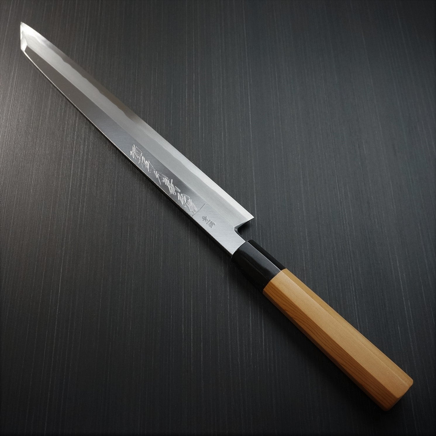 Premium Yoshihiro Ao Namiuchi Blue #1 Kiritsuke Yanagiba Knife - High-Carbon Japanese Sushi & Sashimi Chef Knife for Professional Kitchen & Home Cooking
