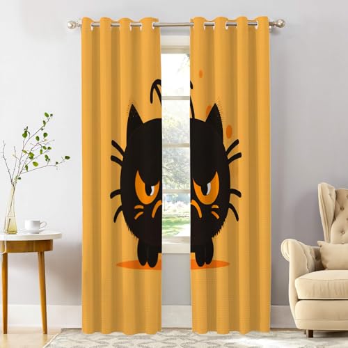 Orange Sad Kitten Black